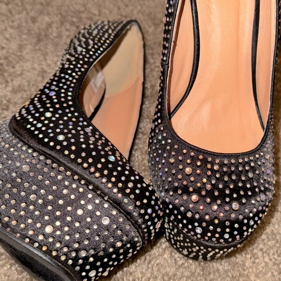 SHIEKH
FREDA 05 NO HEEL PLATFORM RHINESTONE WEDGE IN BLACK SIZE 7.5 - Picture 5 of 11